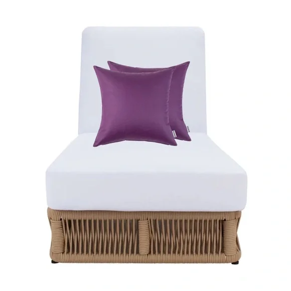 Luxury Home | Set of 2 Plum Purple Outdoor Water Resistant Throw Pillow Covers