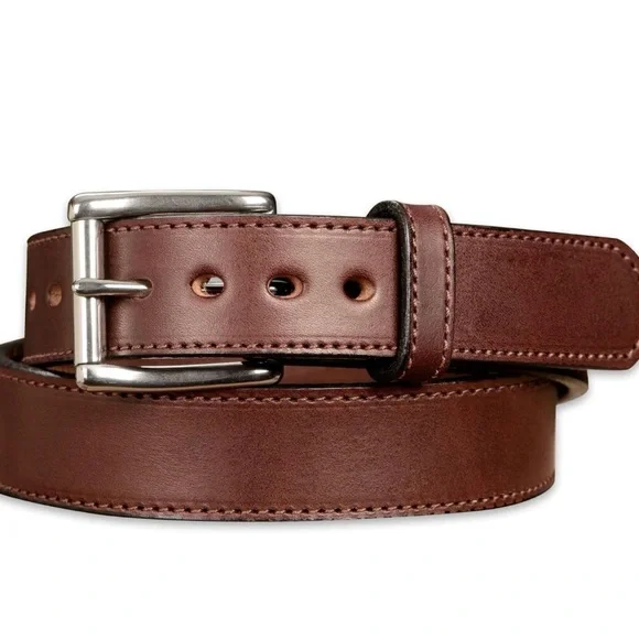BULLHEAD BELTS Full Grain Leather Stitched Belt W1.50 Inch Wide  Size 34