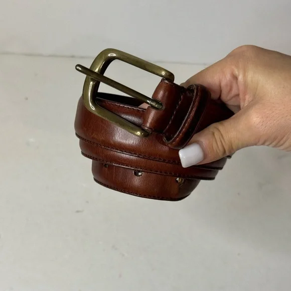Vintage Coach Brown Leather Belt 36/90 Men’s