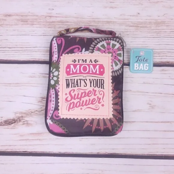 Mom Foldable Floral Print Tote Shopping  Grocery Bag