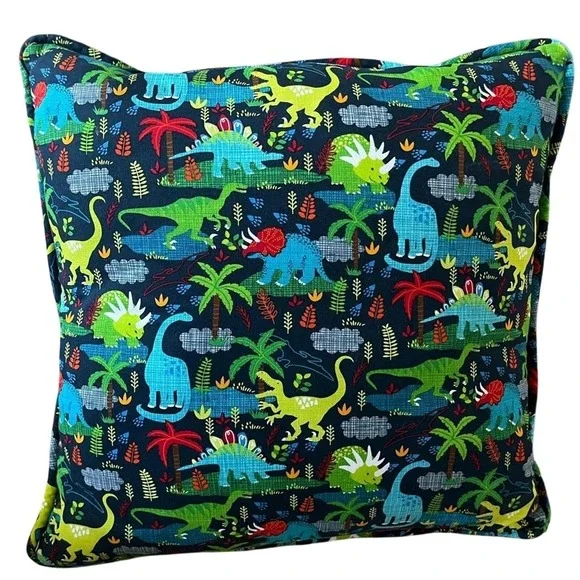 Kids‎ Dinosaur Pillow Colorful T-Rex, Brontosaurus, & Friends Custom Made 16