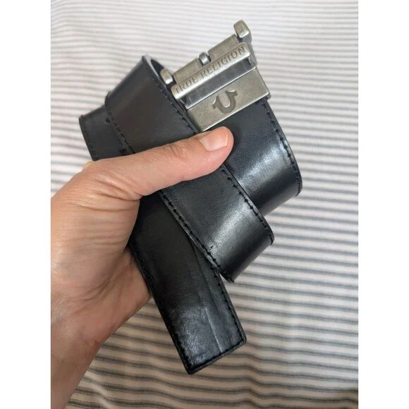 True Religion Belt Black Brown Reversible 32