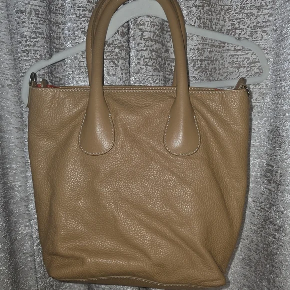 Chico's Tan Leather Tote Bag