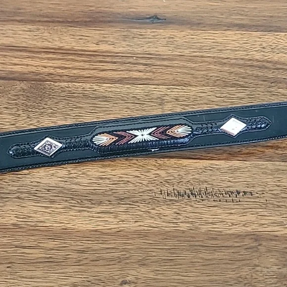 Men's 3D leather belt Western Size 42