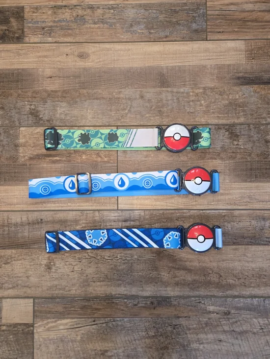 Pokémon Belt Lot Set of 3 Pokéball Buckle Adjustable Bulbasaur Water Ice Type