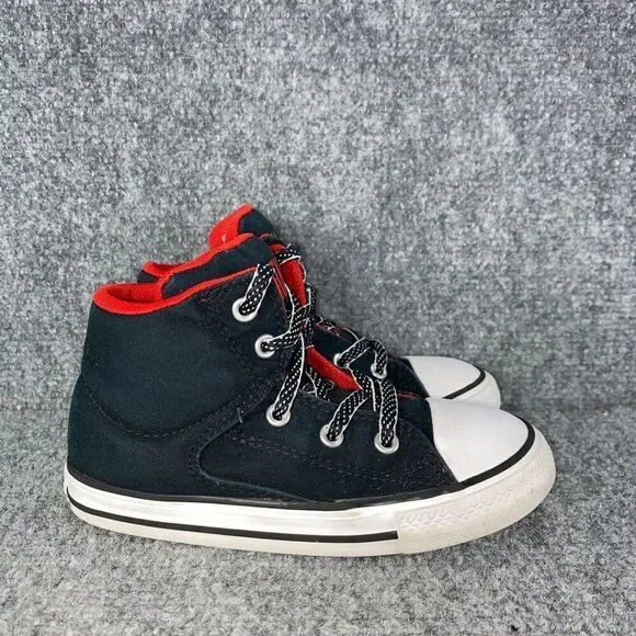 Converse Kids Black and Red High-Top Sneakers