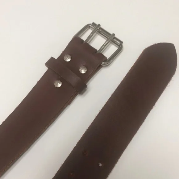 Wide brown leather belt!