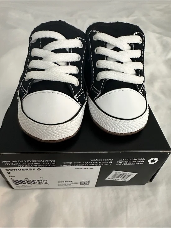 Converse Kids Black and White Classic Low-Top Sneakers