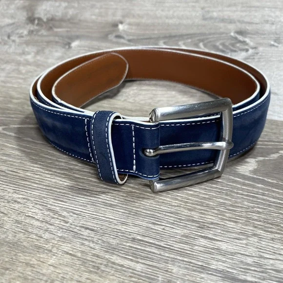 Johnston & Murphy Belt Mens 44 American Kip Leather‎ Classic BH2051D Made in USA