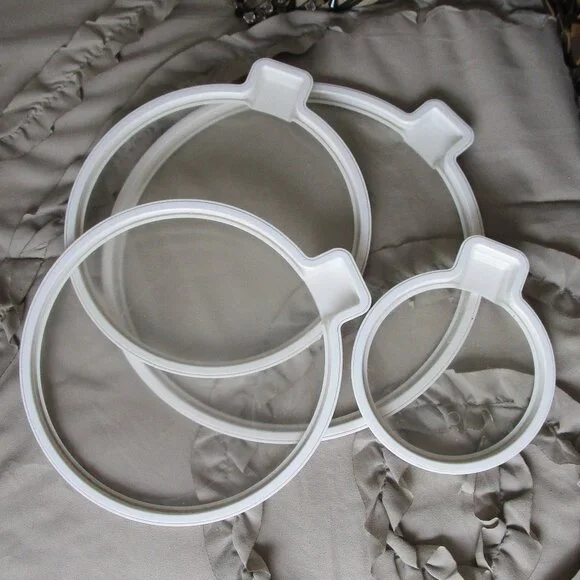 set of silicone bowl covers