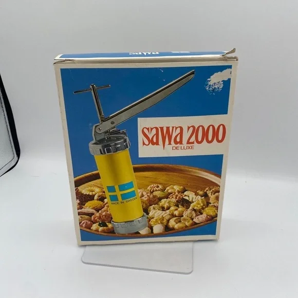 Vintage SAWA 2000 Deluxe Swedish Metal Cookie Gun Decorator Press