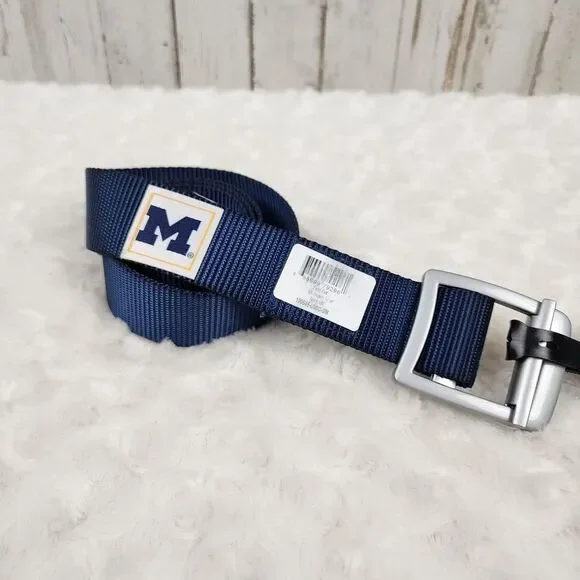University of Michigan Wolverines Field Belt Blue Size S/M 32