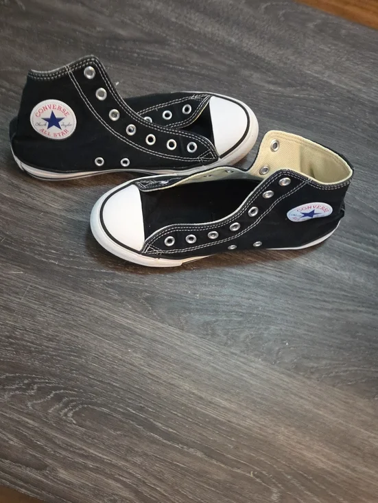 Converse Kids Black Canvas High-Top Slip-On Sneakers Size 3