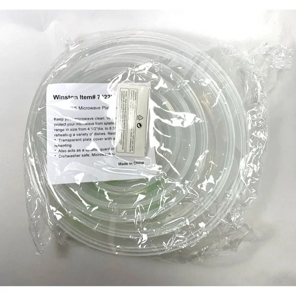 NEW Microwave Plate Covers w/ Adjustable Steam Vents Set of 5 in pkg.
