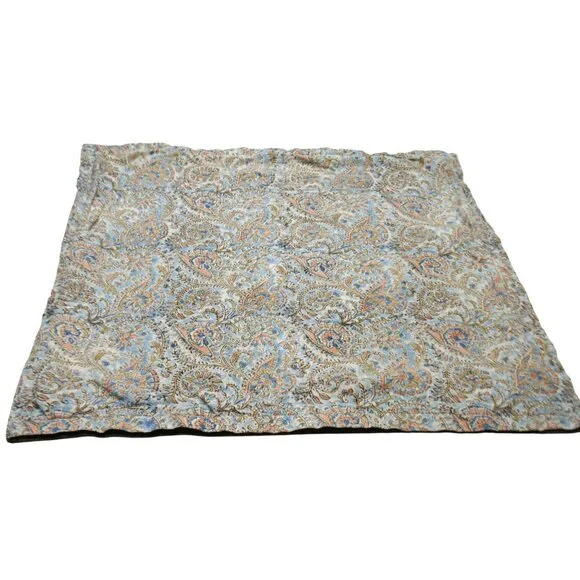Crate & Barrel Ketu Pillow Covers 23x23 Set of 2 Paisley Floral Farmhouse Boho