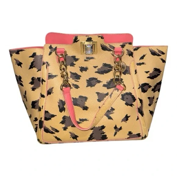 Juicy Couture Animal Print Tote with Pink and Gold Details *CALLOUTS*