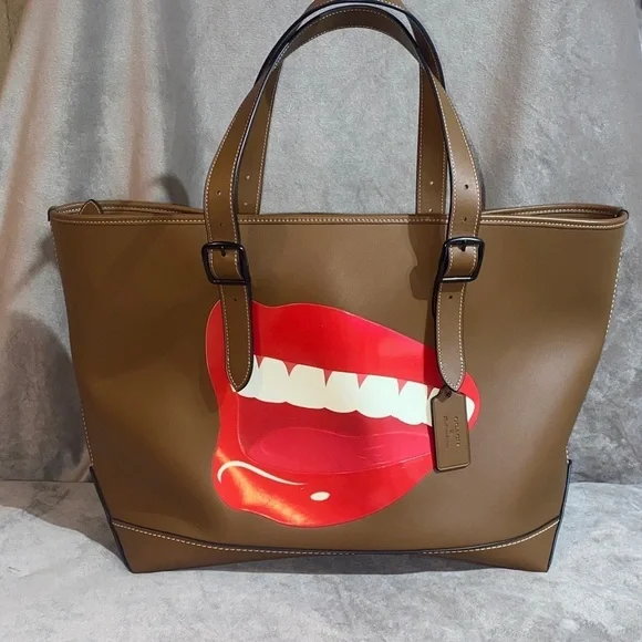 Coach x Tom Wesselmann Smile Mouth Lips Teeth Carriage Tote