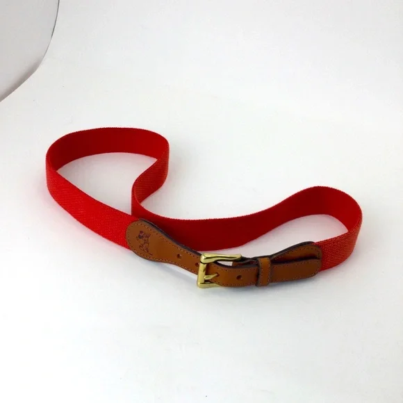 Leather Man Limited Vintage Cotton Webbed Belt Embossed Mickey Mouse Golf‎
