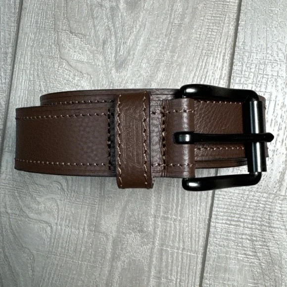 Dickies Heavy Duty Leather Belt  Brown With dark Hardware Mens fits 46