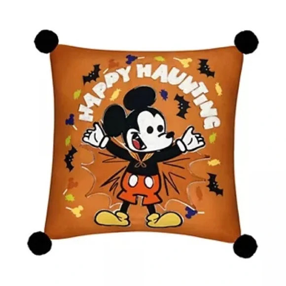 Disney Mickey Mouse Happy Haunting Pillow Celebrate Together Halloween 18x18 NWT