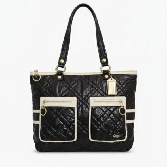 Coach 2010 Poppy Limited Edition Ski Bunny Quilted Glam Tote Bag