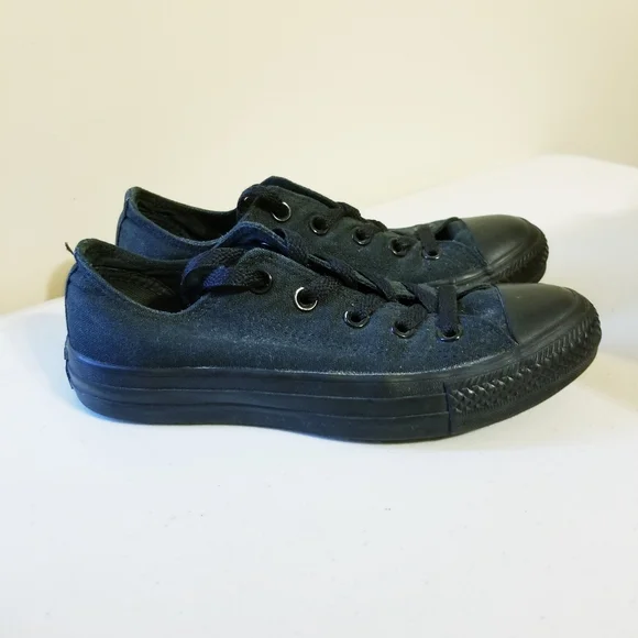 Kids Converse Black All Star Low Top Sneaker Youth Boys Girls Unisex Size 3
