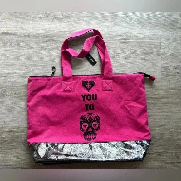 DEADSTOCK Blackheart Hot Topic Skull tote bag