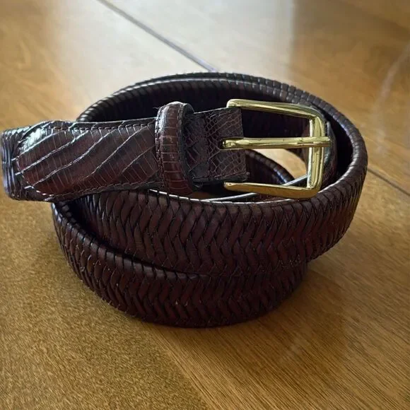 Bill Adler Studio leather woven belt
