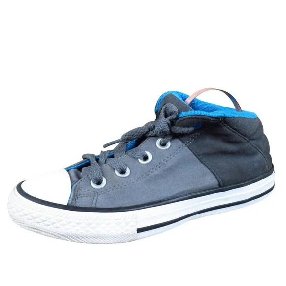 Converse Chuck Taylor‎ All Star Axel Boys Casual Shoe Size 1 Grey Blue Fabric