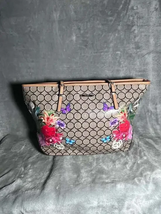 Nine West Floral Butterfly Print Tote Bag