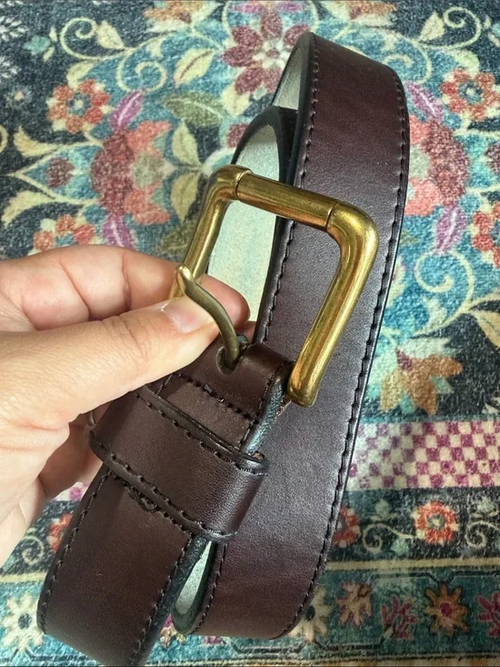 L.L. BEAN dark brown leather men’s belt size 42
