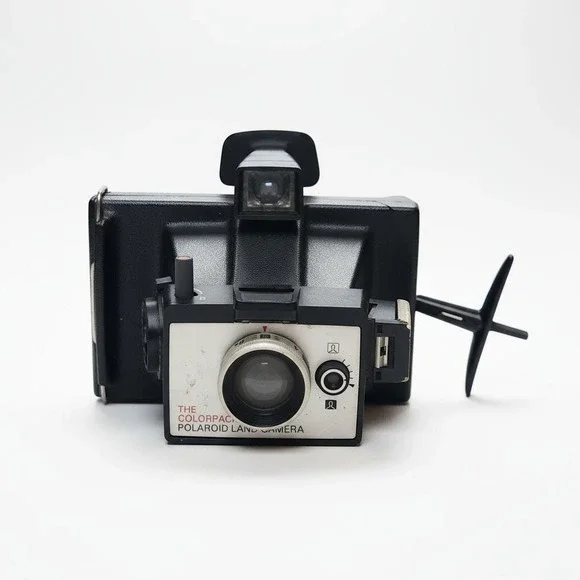 Vintage‎ Polaroid Colorpack Land Camera Black Silver Instant Film - Not Tested