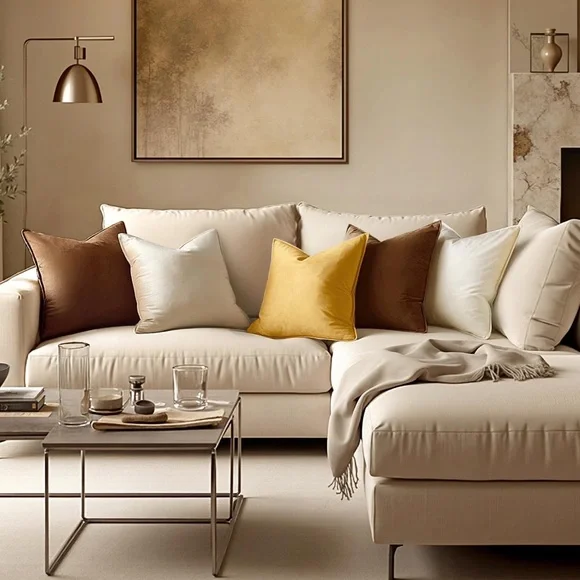 🆕 Chocolate Brown VELVET Euro Accent Pillow Covers Luxury High End Hotel Vibes