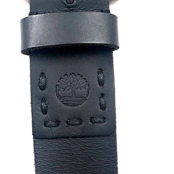 Timberland‎ Black Genuine Leather Belt Men 38/40  Rugged Dependable Work *READ*