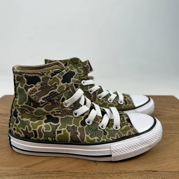 New‎ Kids Converse Chuck Taylor All Star Dog Print Nomad High Top Sneaker Sz 11