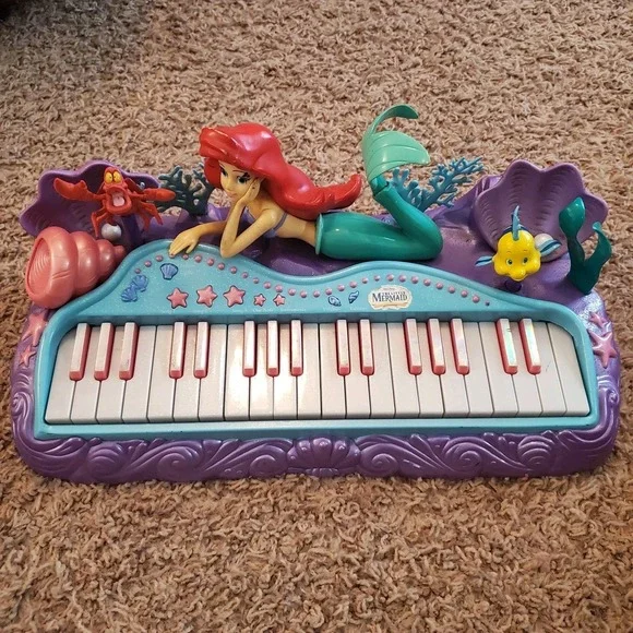 VTG Disney Little Mermaid Keyboard Toy Quest Play Along READ