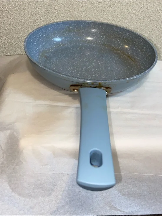 Revolution Powder Blue Nonstick Fry Pan with Soft-Touch Handle Size Medium