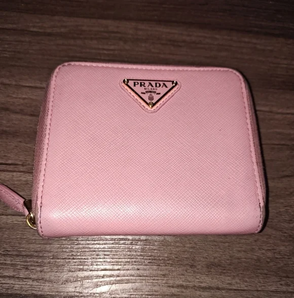 Prada Saffiano Lux Leather Compact Wallet