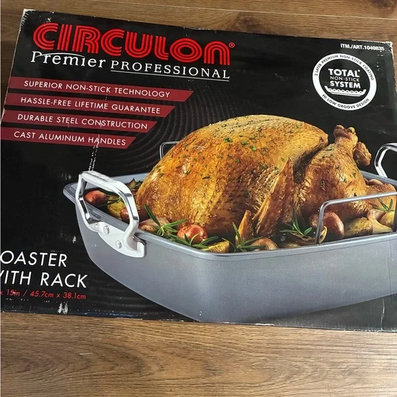 Premier Professional Nonstick Roaster - Silver