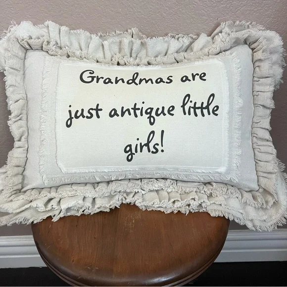 Funny Ruffled Throw Pillow  24”x17”