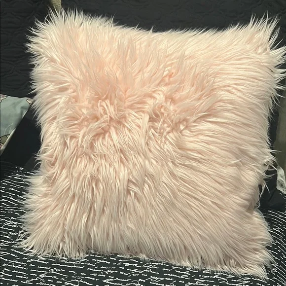 Fuzzy throw pillow