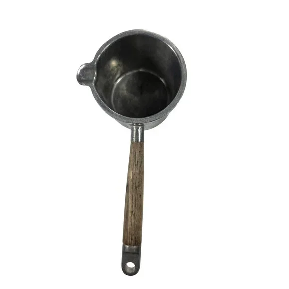 Vtg Knobler Aluminum pan melting butter Wooden Handle 3