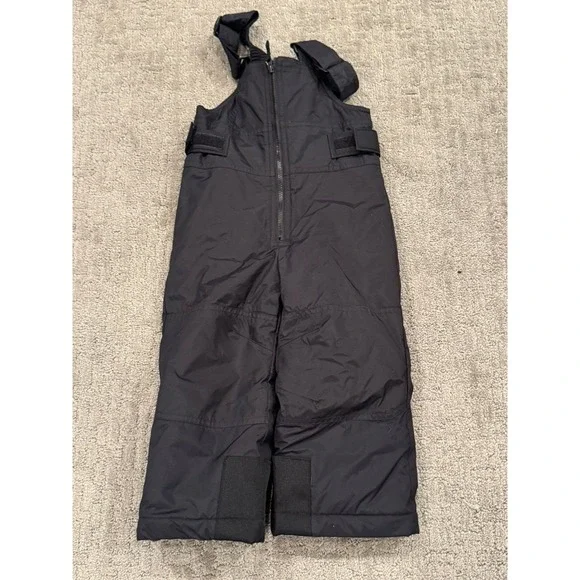 Columbia Kids Black Snow Bib Overalls Ski Grow System Kids 3T Winter Bibs Nylon