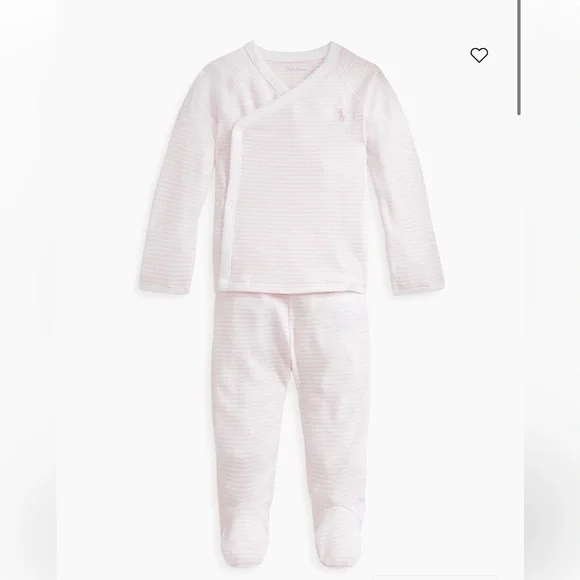 NWT Ralph Lauren Baby‎ Striped Cotton Top & Pant Set Baby gift shower gift