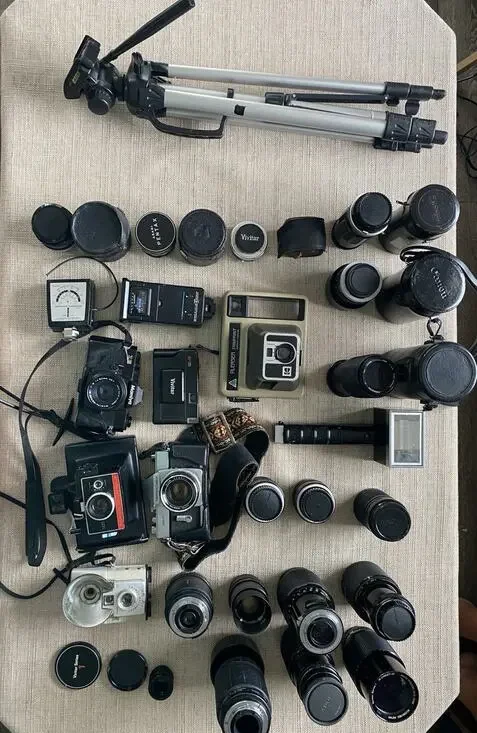 Vintage Camera Lens Collection Lot Mamiya Canon Vivitar Kodak Local Pickup