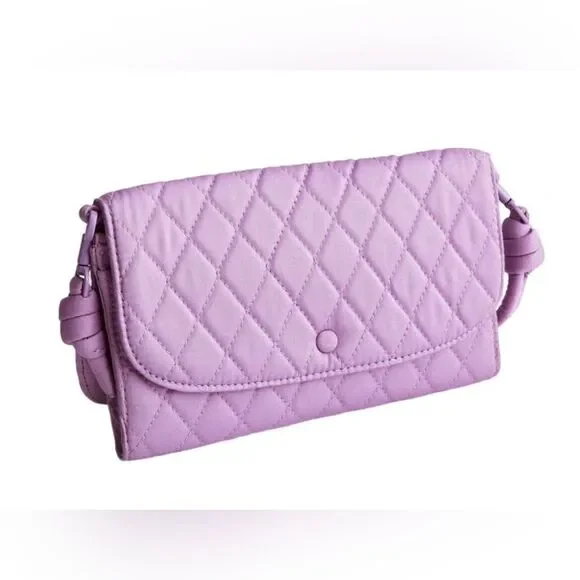 Vera Bradley Wildwood Wallet Crossbody in Purple Rhapsody Premium Cotton NWOT