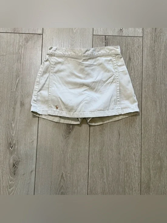Polo Ralph Lauren 4T White Tennis Skort Old Money Aesthetic‎ Tan Y2k Vintage