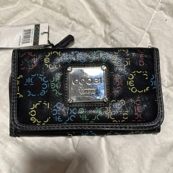 Coogi Australia Wallet Card Holder‎ Multicolor Checkbook Snap Closure Pockets