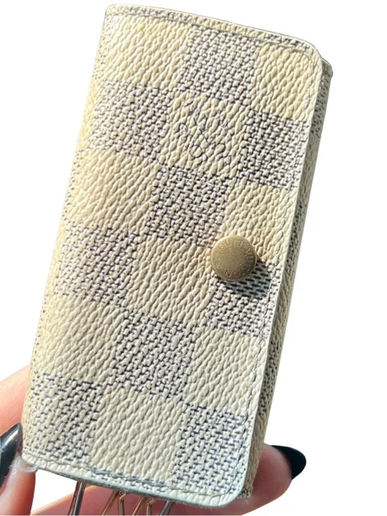 Louis Vuitton Damier Azur 4 Key Holder Multicles 4 Wallet Made in France