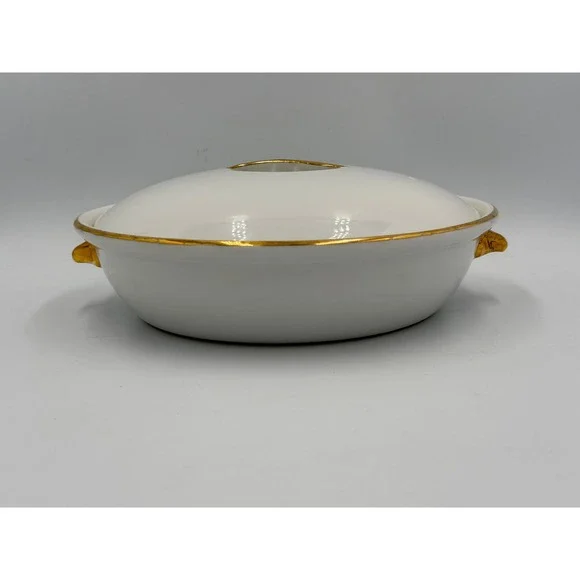 Royal Worcester Evesham Gold Covered Casserole Dish Shape 22 Size 3